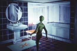 Laurie Simmons, Blue Tile Bathroom, 1983