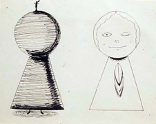 Mike Kelley  2 Studies for "Meditation On A Can of Vernors", Lighthouse-Lantern 2, 1981