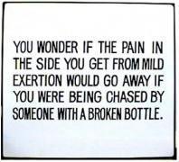 Jenny Holzer, Living Series: You wonder if the pain in the side..., 1981