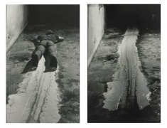 Paul McCarthy Face Painting - Floor, White Line, 1972